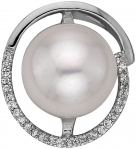 Подвеска из серебра с камнем Жемчуг, Циркон фото, цены