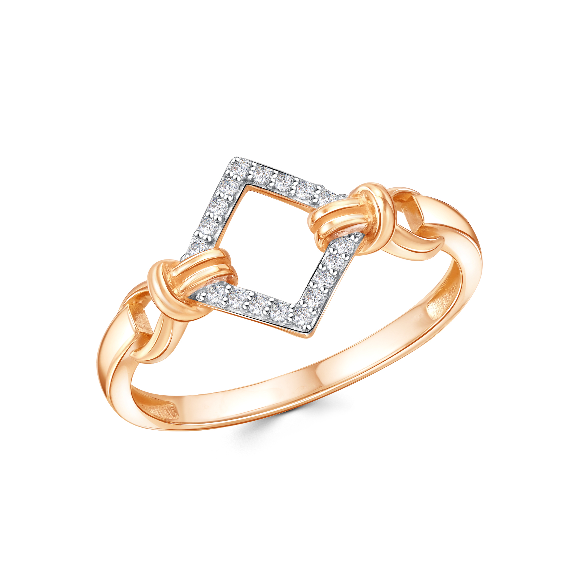 Кольцо из золота с камнем Фианит фото, цены