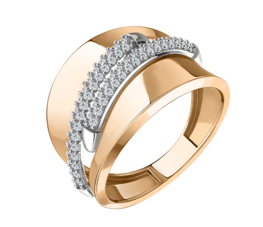 Кольцо из золота с камнем Фианит фото, цены