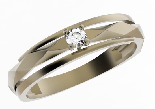 Кольцо из золота с камнем Фианит фото, цены