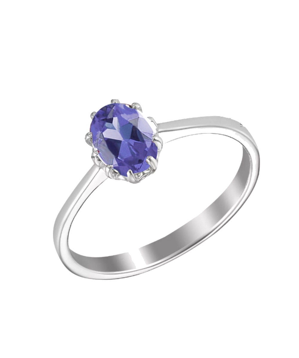 Кольцо из золота с камнем Танзанит фото, цены