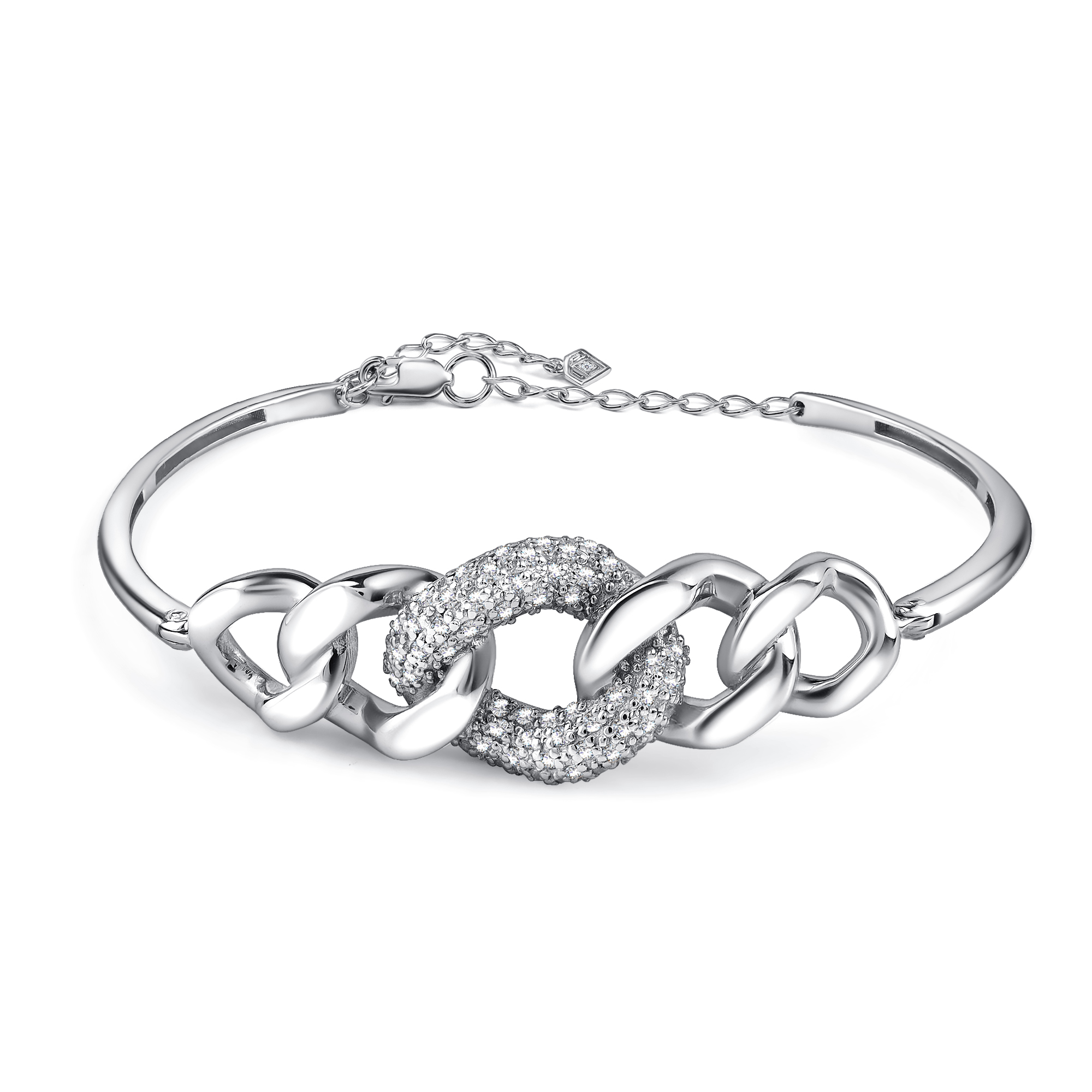 Браслет из серебра с камнем Фианит фото, цены