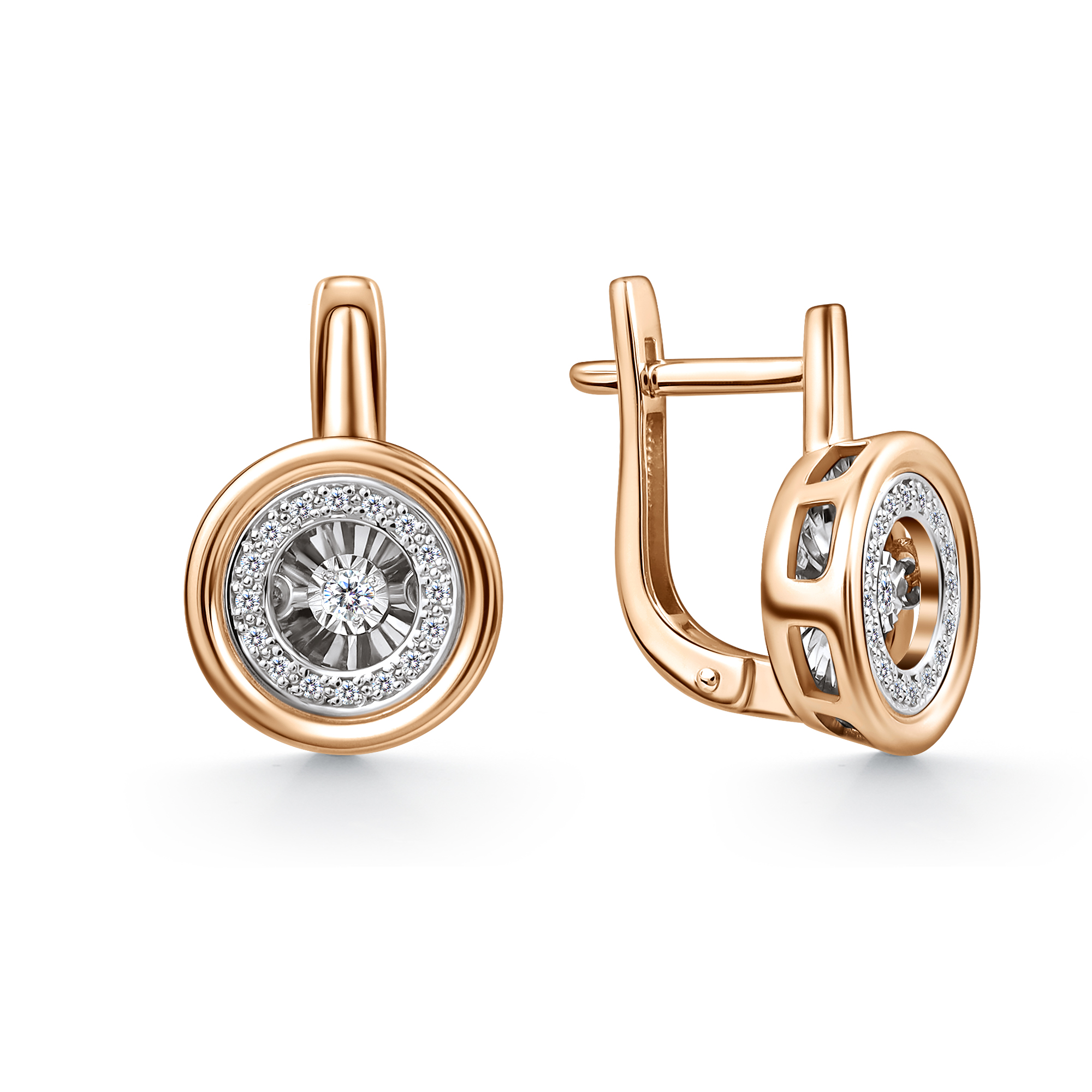 Серьги из золота с камнем Бриллиант,  фото, цены