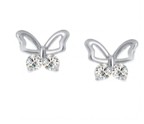 Пуссеты из серебра с камнем Циркон фото, цены