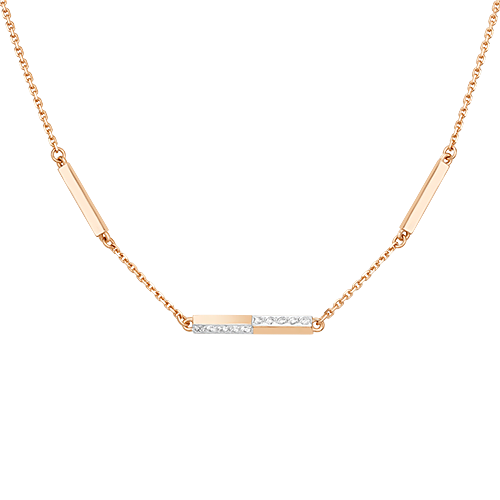 Колье из золота с камнем Фианит фото, цены