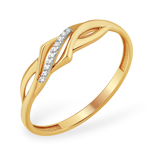 Кольцо из золота с камнем Фианит фото, цены