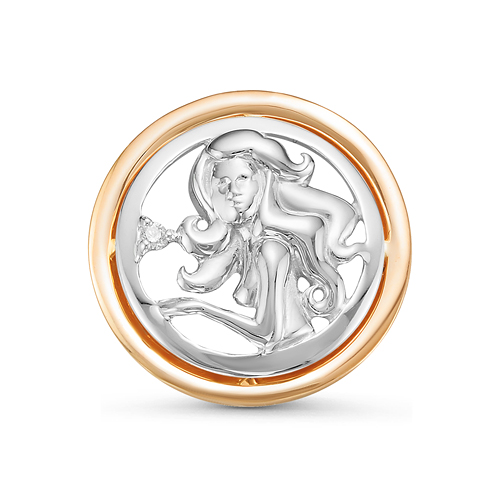 Знак из золота с камнем Фианит фото, цены