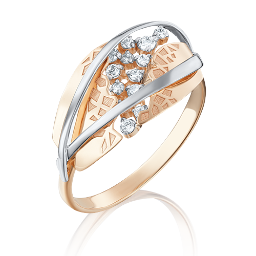 Кольцо из золота с камнем Фианит фото, цены