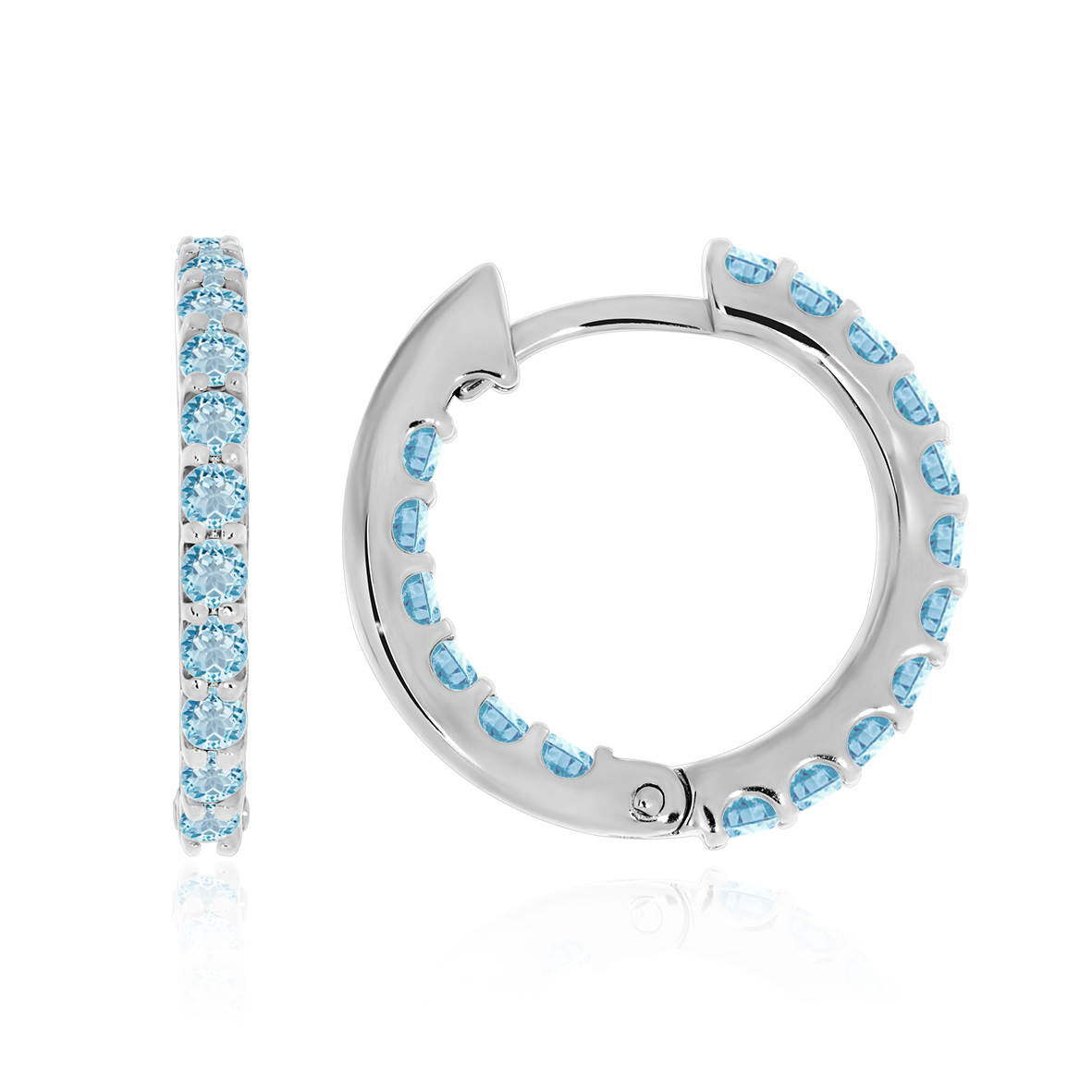 Серьги из серебра с камнем Топаз фото, цены