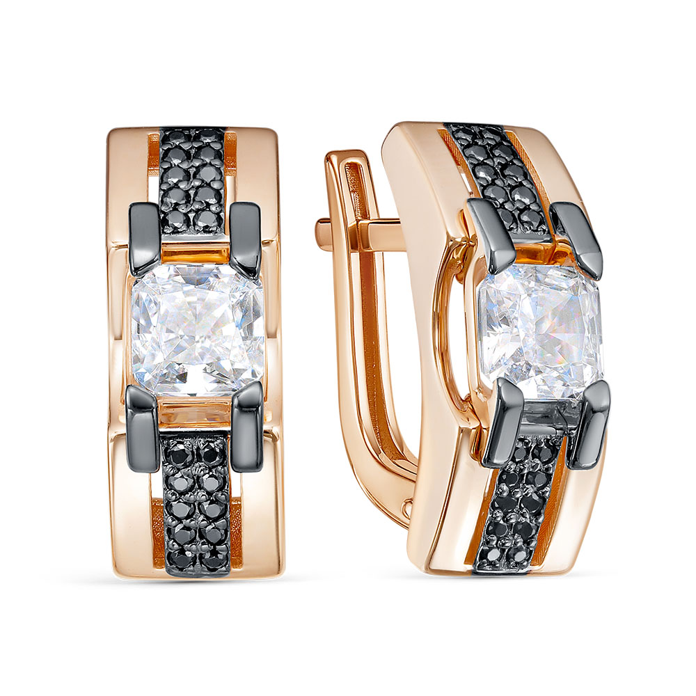 Серьги из золота с камнем Фианит,  фото, цены