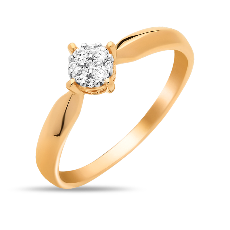 Кольцо из золота с камнем Фианит фото, цены