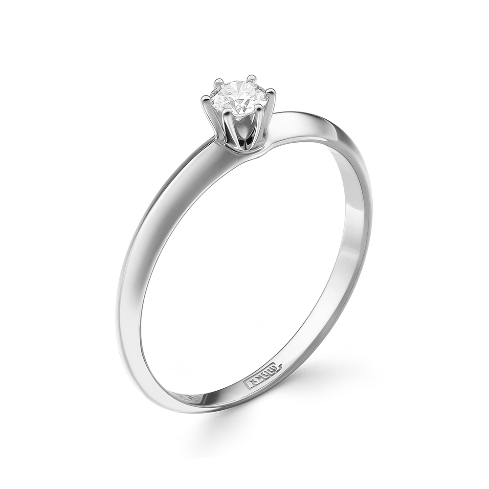 Кольцо из золота с камнем Бриллиант фото, цены