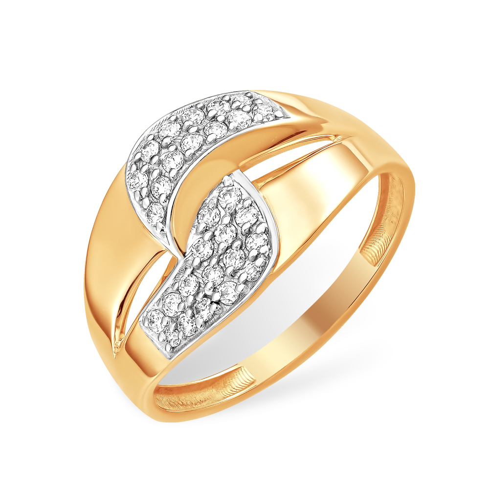 Кольцо из золота с камнем Фианит фото, цены