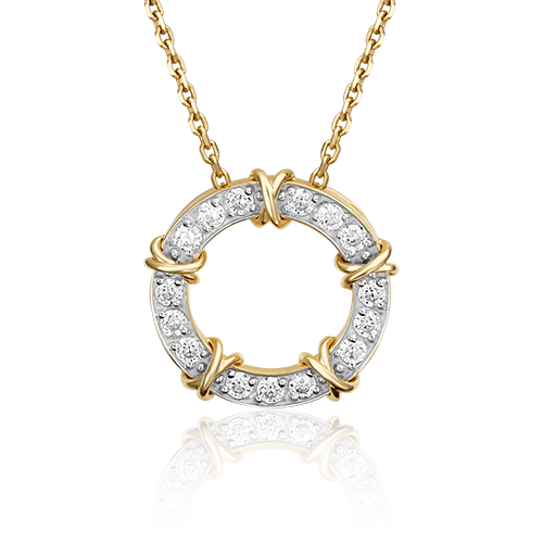 Подвеска из золота с камнем Фианит фото, цены