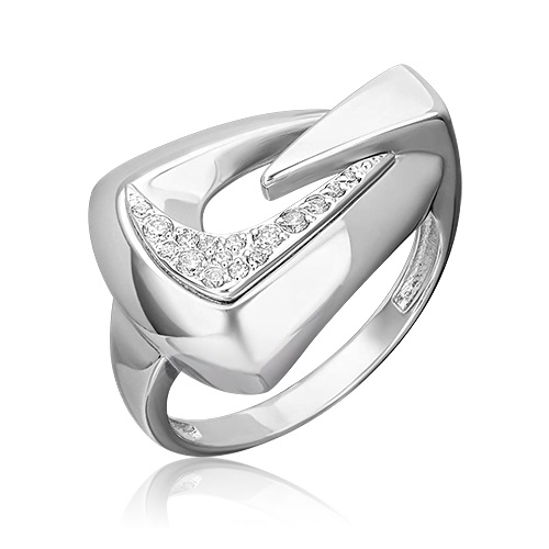 Кольцо из серебра с камнем Фианит фото, цены