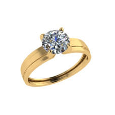 Кольцо из золота с камнем Фианит фото, цены