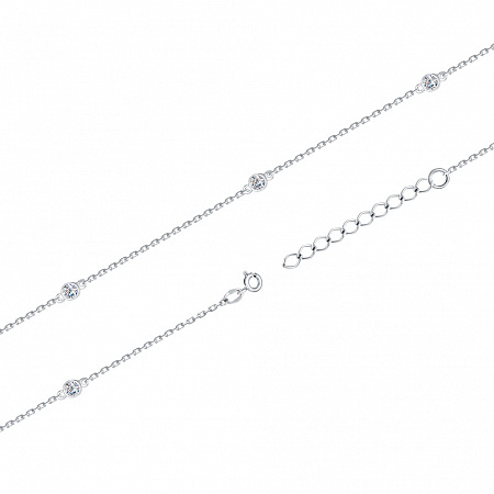 Браслет из серебра с камнем Фианит фото, цены