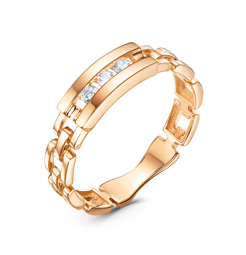 Кольцо из золота с камнем Фианит фото, цены