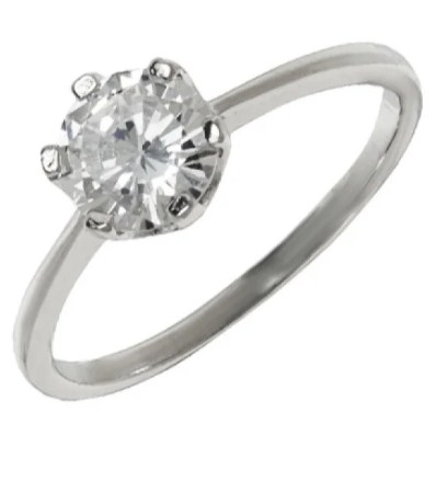 Кольцо из серебра с камнем Циркон фото, цены