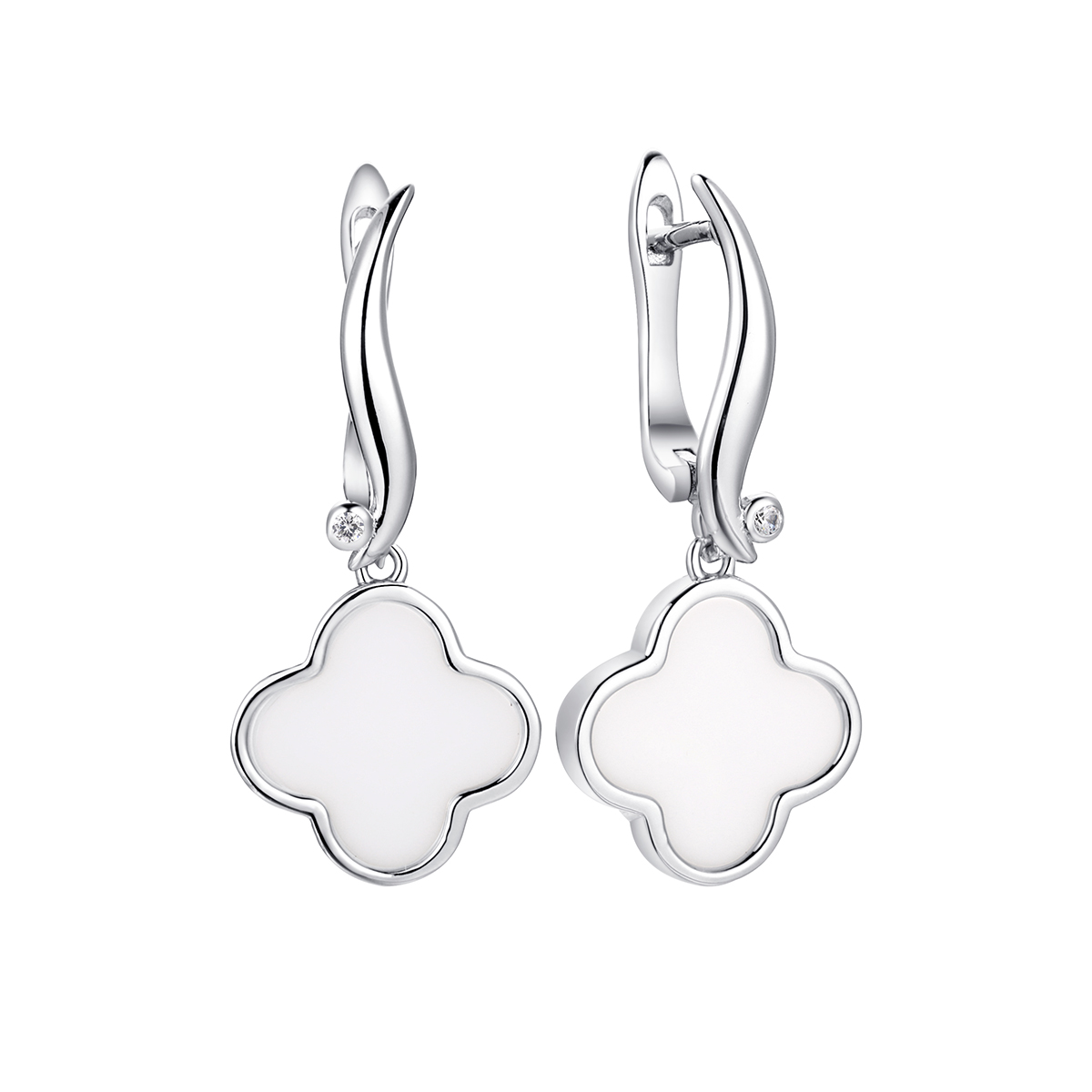 Серьги из серебра с камнем вставками керамики фото, цены