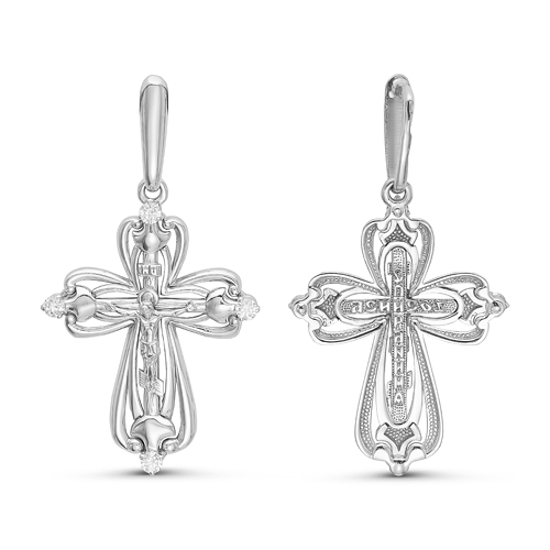 Крест из золота с камнем Бриллиант фото, цены