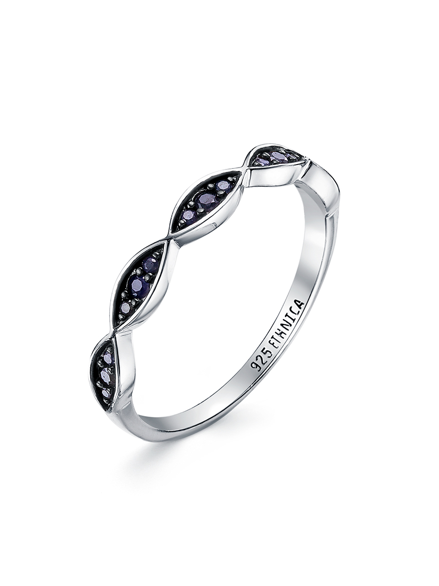 Кольцо из серебра с камнем Сапфир фото, цены