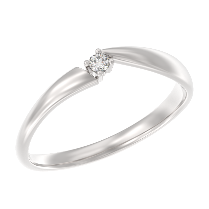 Кольцо из золота с камнем Бриллиант фото, цены