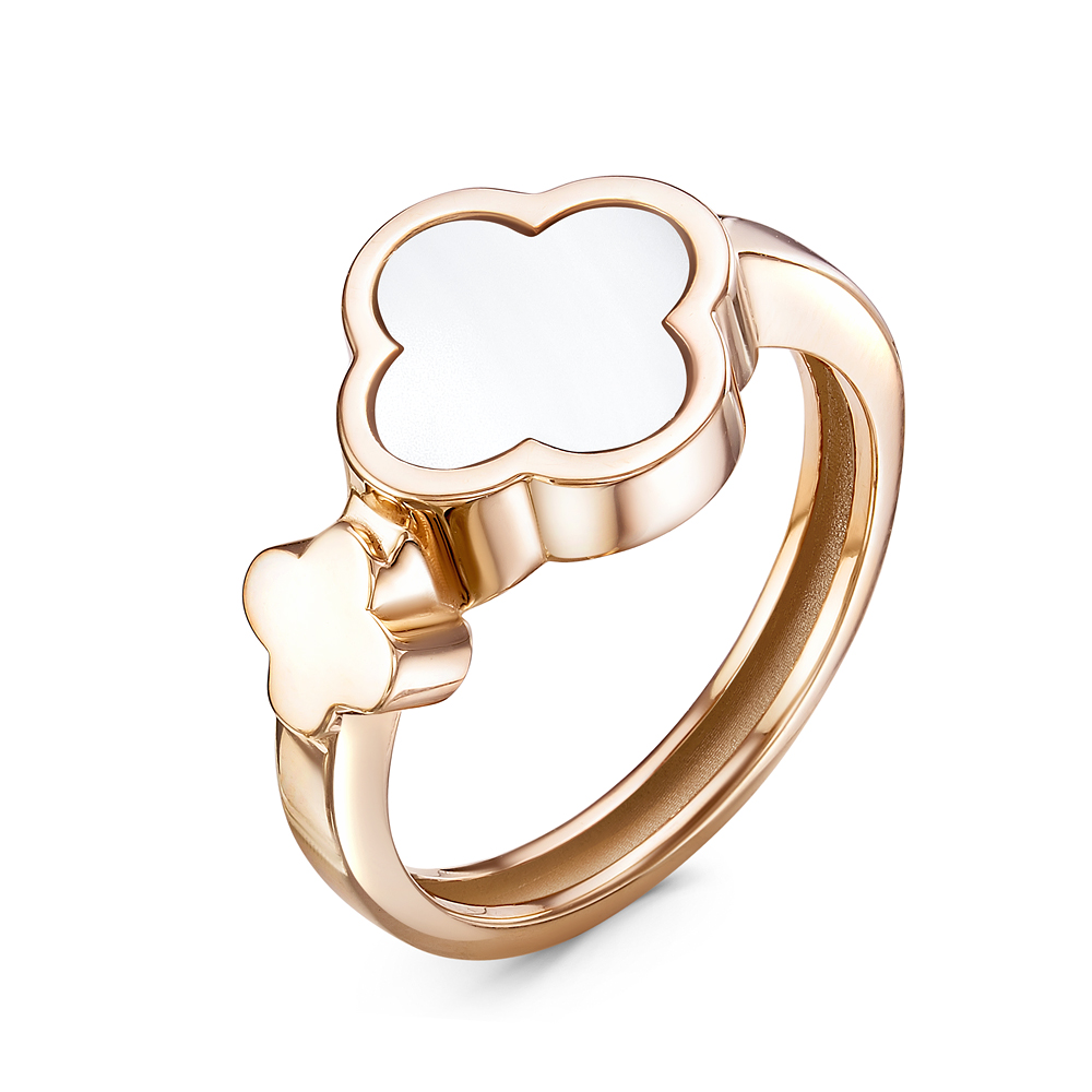 Кольцо из золота с камнем Перламутр фото, цены