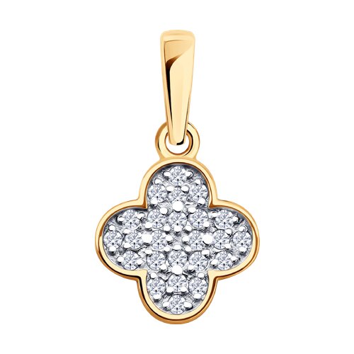 Подвеска из золота с камнем Фианит фото, цены