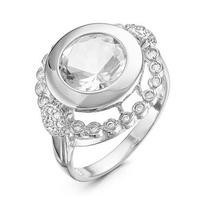 Кольцо из серебра с камнем Фианит фото, цены