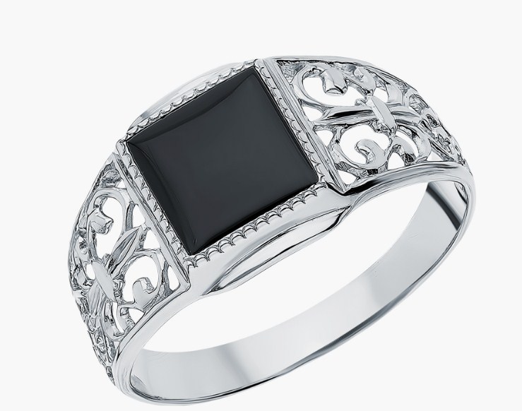 Печатка из серебра с камнем Фианит фото, цены