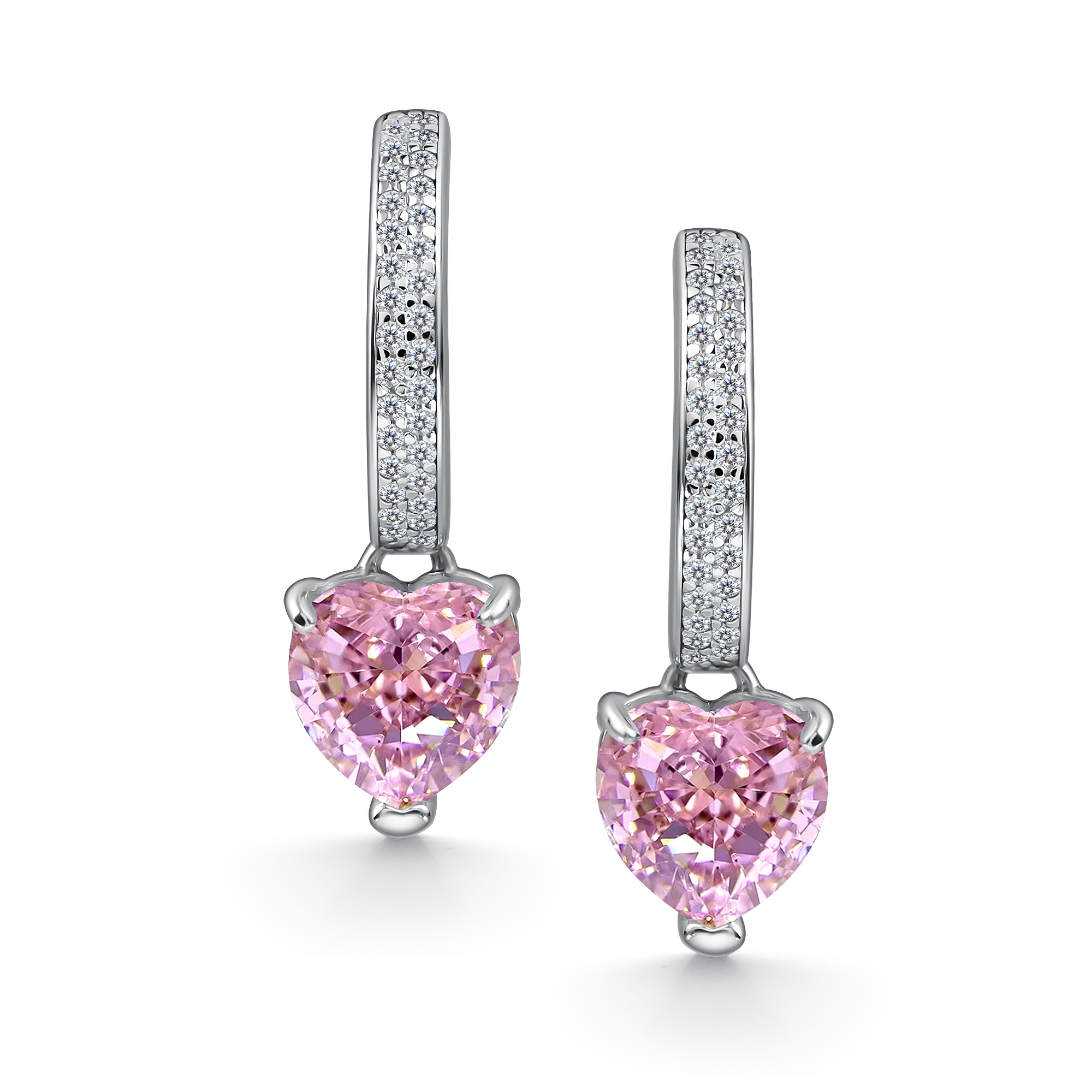 Серьги из серебра с камнем Фианит,  фото, цены