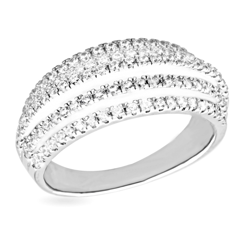 Кольцо из серебра с камнем Фианит фото, цены