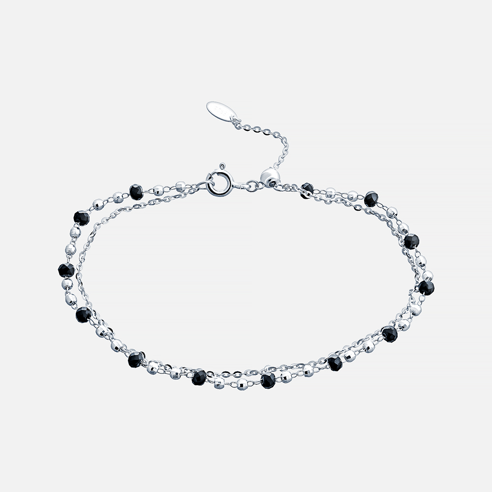 Браслет из серебра с камнем Шпинель фото, цены