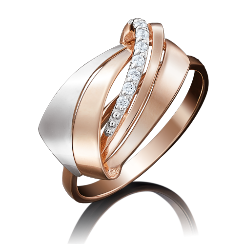 Кольцо из золота с камнем Фианит фото, цены