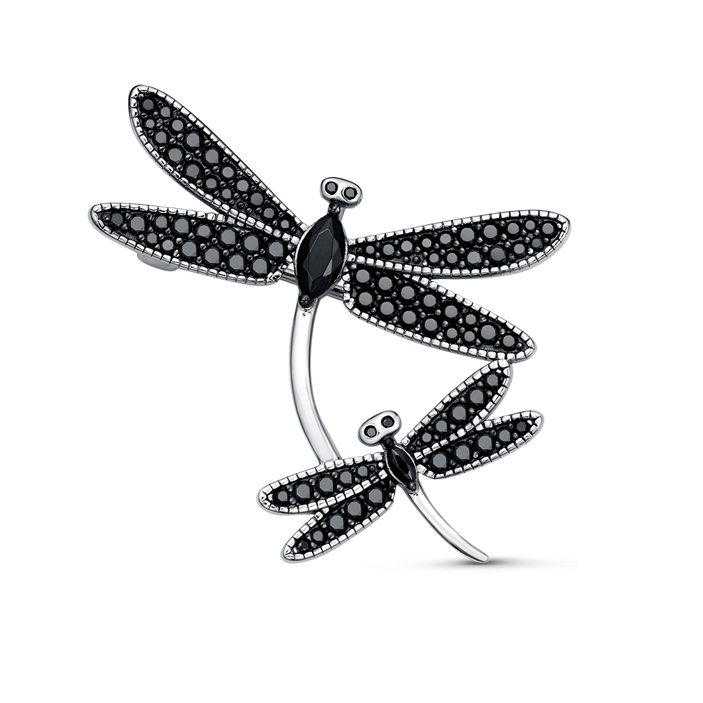 Брошь из серебра с камнем Шпинель фото, цены