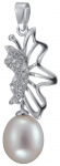 Подвеска из серебра с камнем Жемчуг, Циркон фото, цены