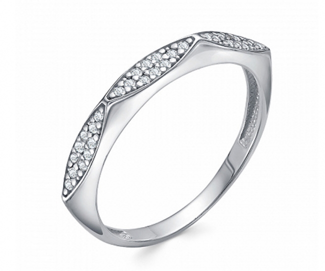 Кольцо из серебра с камнем Фианит фото, цены