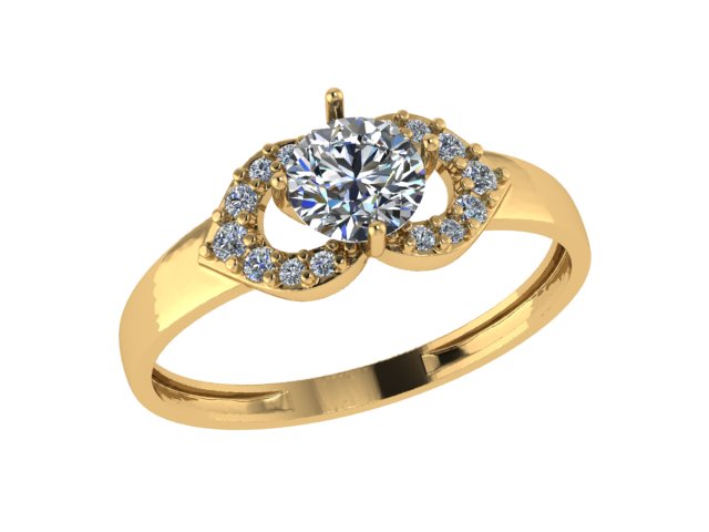 Кольцо из золота с камнем Фианит фото, цены