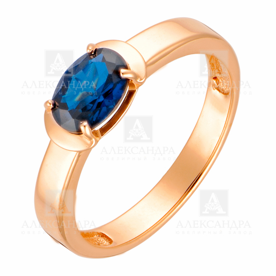 Кольцо из золота с камнем Турмалин синт. фото, цены
