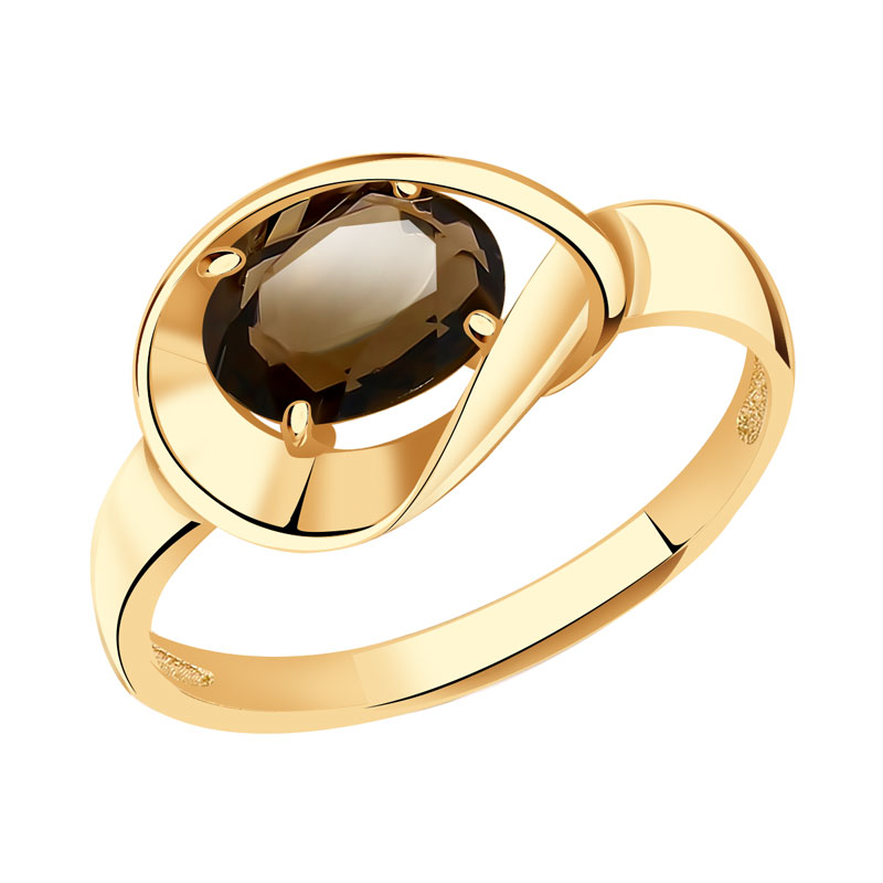 Кольцо из золота с камнем Хризолит фото, цены