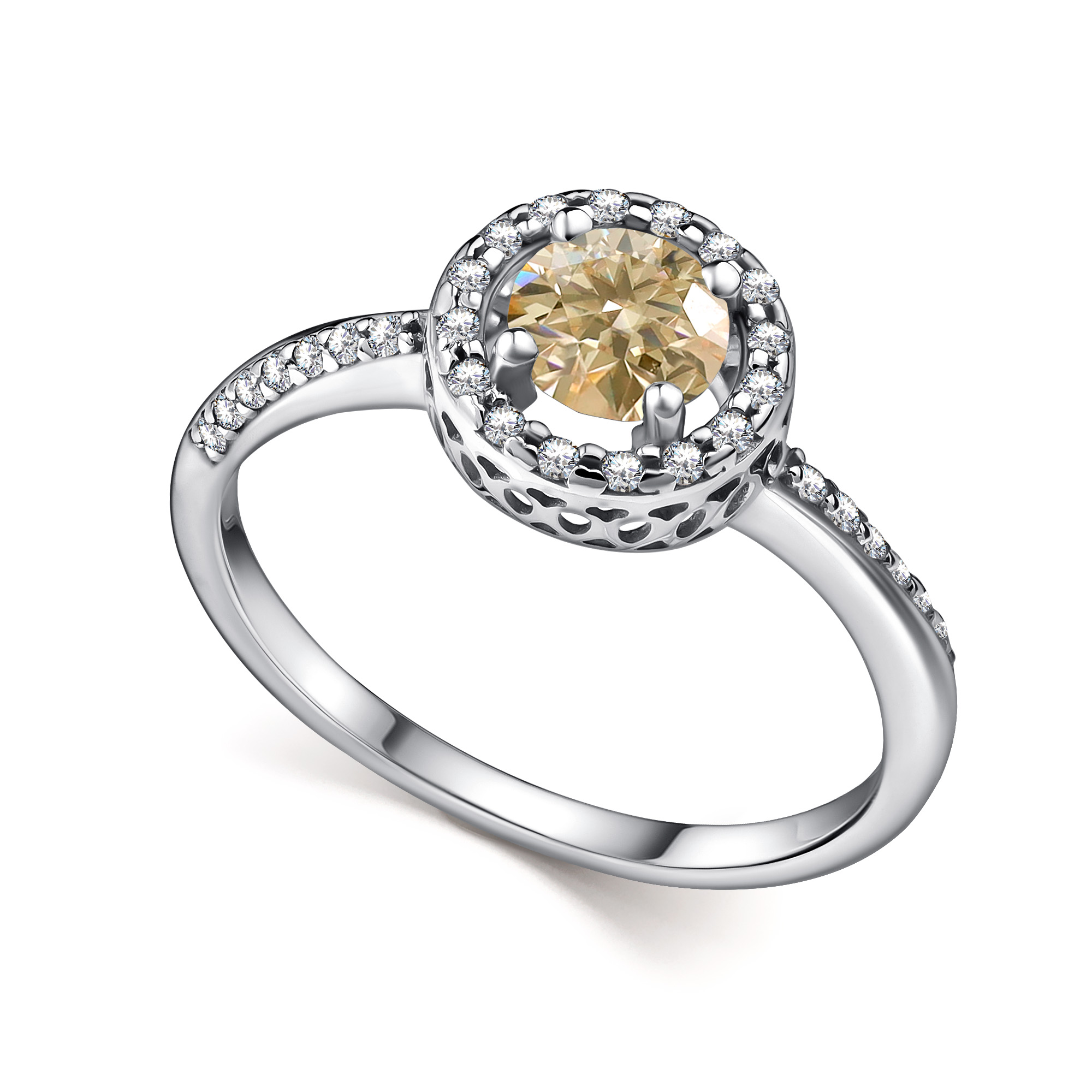 Кольцо из серебра с камнем Фианит,  фото, цены