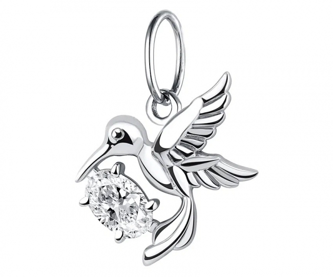 Подвеска из серебра с камнем Фианит фото, цены