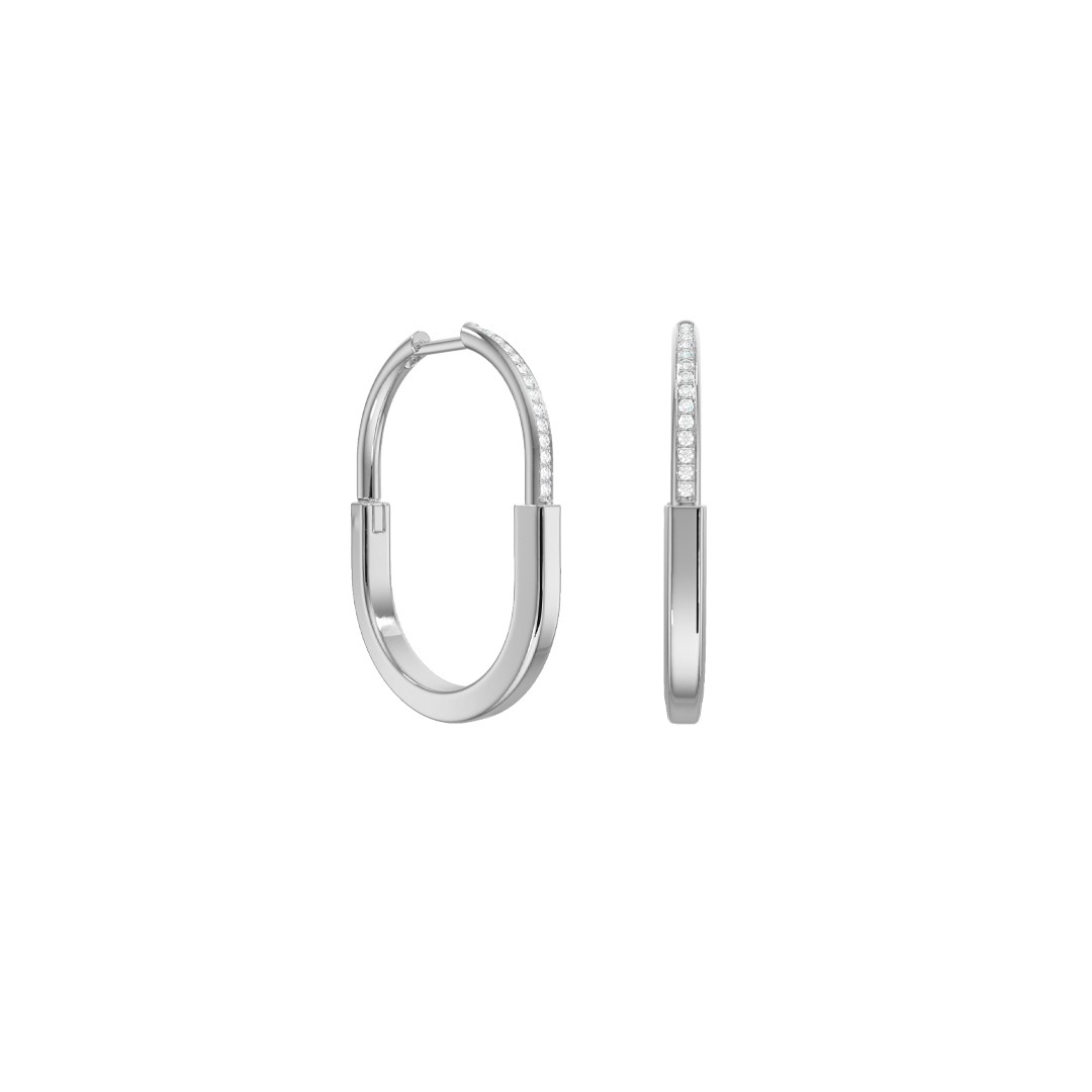 Серьги из серебра с камнем Фианит фото, цены