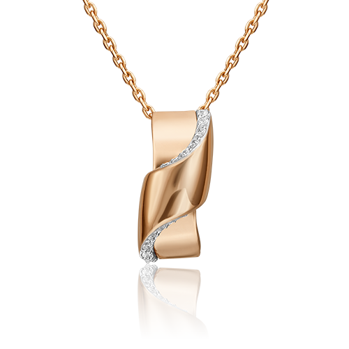 Подвеска из золота с камнем Фианит фото, цены