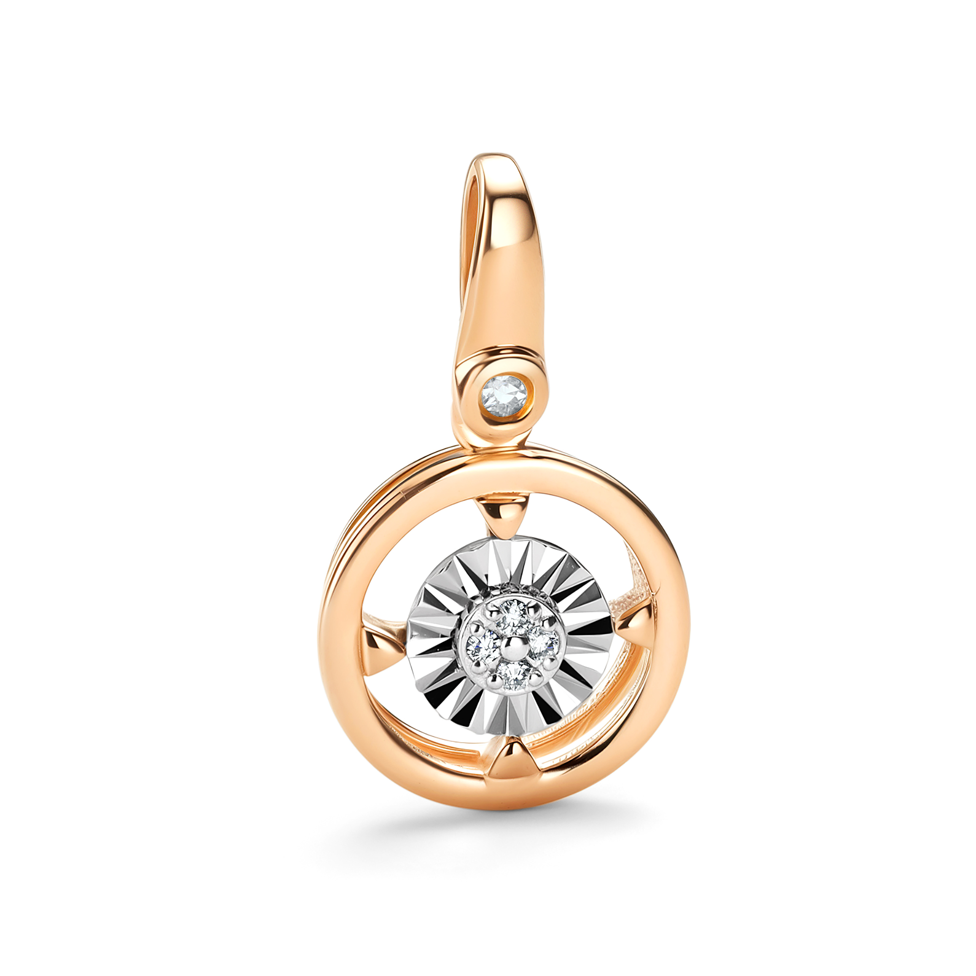 Подвеска из золота с камнем Бриллиант фото, цены