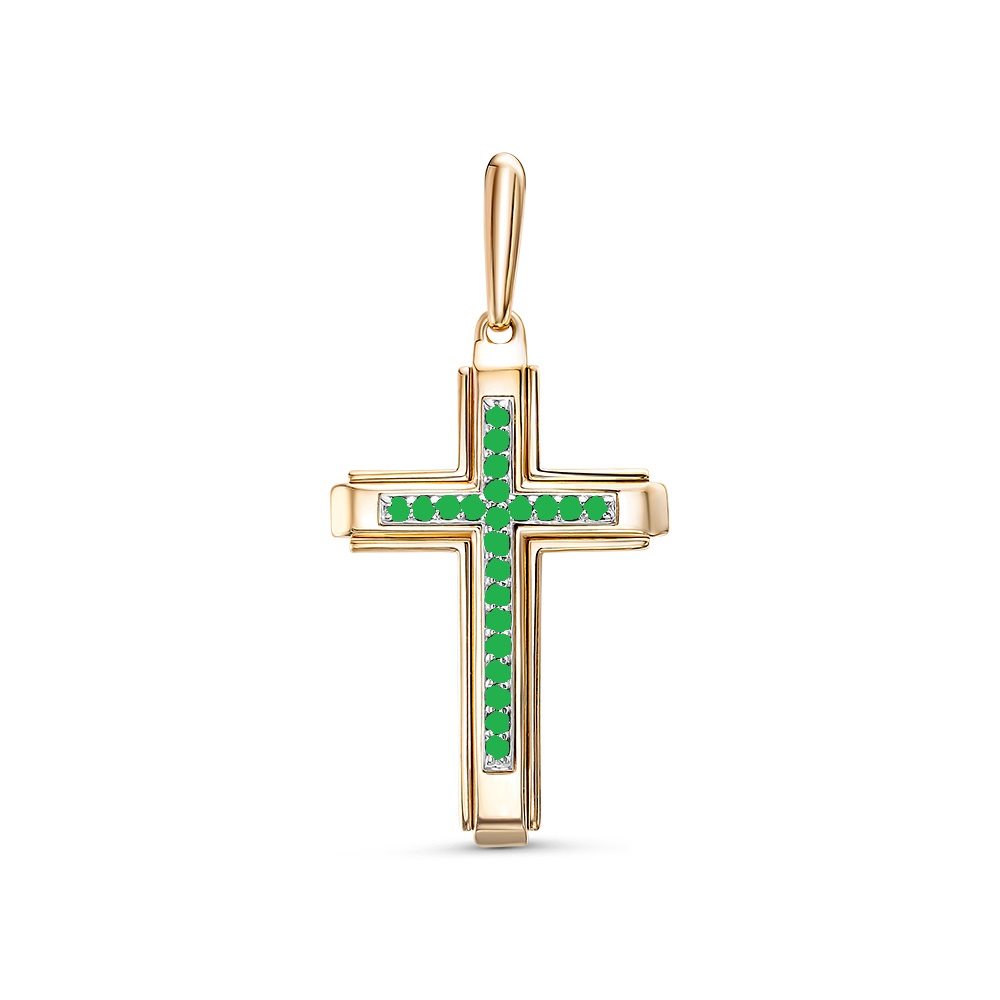 Подвеска из золота с камнем Изумруд фото, цены