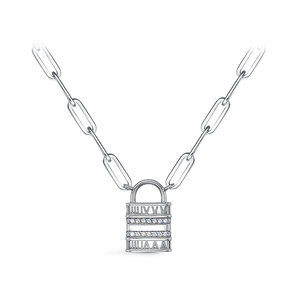 Колье из серебра с камнем Фианит фото, цены