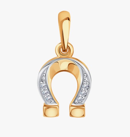 Подвеска из золота с камнем Фианит фото, цены