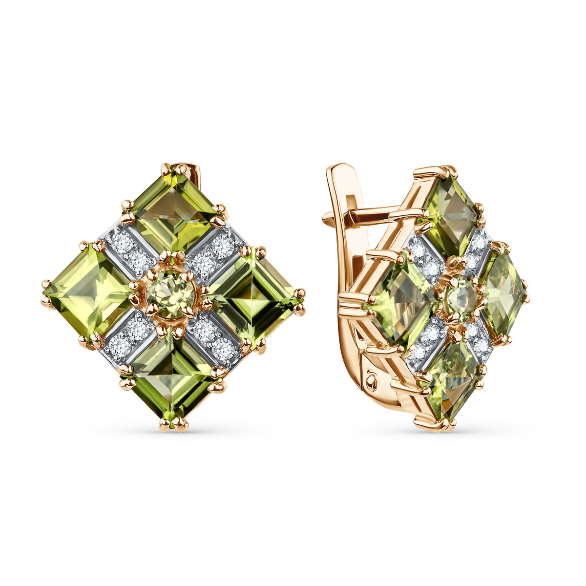 Серьги из серебра с камнем Фианит, Ситалл фото, цены